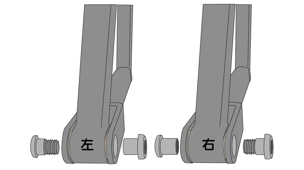 フォークリンクボルトの取り外し