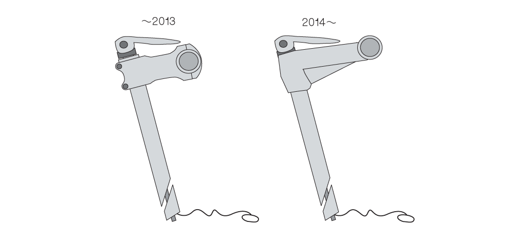 ２０１３以前のキャリーミーと２０１４年以降のキャリーミーのハンドル