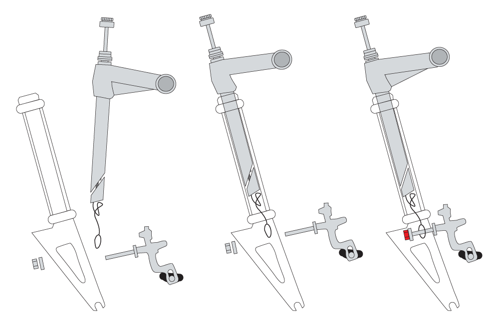 キャリーミーのブレーキキャリパーのナットを固定します